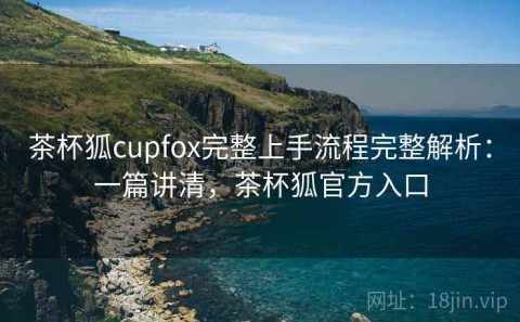 茶杯狐cupfox完整上手流程完整解析：一篇讲清，茶杯狐官方入口
