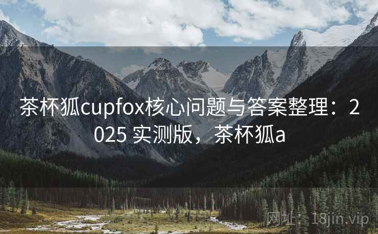 茶杯狐cupfox核心问题与答案整理：2025 实测版，茶杯狐a